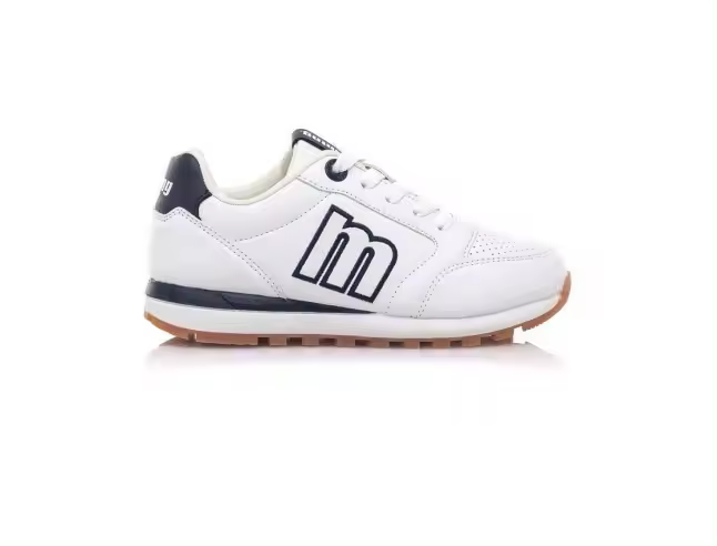 Zapatilla Deportiva Mustang Joggo para Niño Blanco y Azul Marino - 1