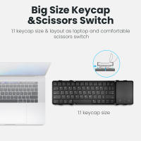 Teclado Bluetooth Plegable Recargable Jomaa Con Touchpad Para Tablet iPad Soporte De Lenguajes Hebreo Coreano Ruso Compatible Con Laptop Y Tablet - details 4
