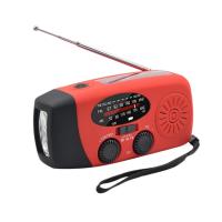 Radio De Mano Con LED Y Alerta Del Tiempo FM AM WB NOAA Recargable Por USB Y Crank 600mAh Resistente Al Agua Para Camping Y Emergencias - details 9