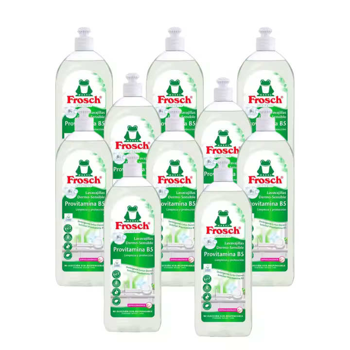 Pack 10x Lavavajillas hipoalergénico Frosch 750 ml - 1