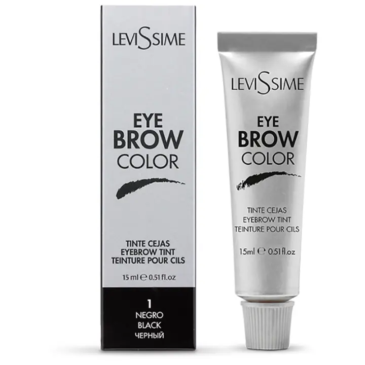 Levissime Eyebrow Color 15mL 1 Black Tinte Cejas Negro - Coloración Especial para Cejas - 1