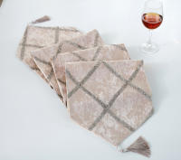 Modernos Caminos De Mesa Europeos Para Bodas Y Fiestas Bandera De Cama Decorativa Hecha De Poliéster Tela Tejida Geométrica - details 6