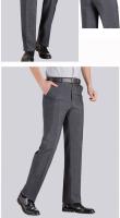 Pantalones Formales Para Hombre Verano Delgado Otoño Grueso Negro Azul Gris Elástico Negocios Sueltos Talla Grande Oficina - details 7