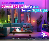 Lámpara Nocturna LED Con Sensor De Movimiento Recargable RGB Para Cocina Armario Escalera Luz De Fondo Sin Cable Luz De Gabinete - details 0
