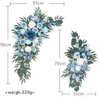 2Pcs Colgante De Flores Artificiales En Encaje Para Arco De Boda Decoración De Mesa Para Sala De Estar Y Ceremonias Decoración De Fondo De Boda - details 5
