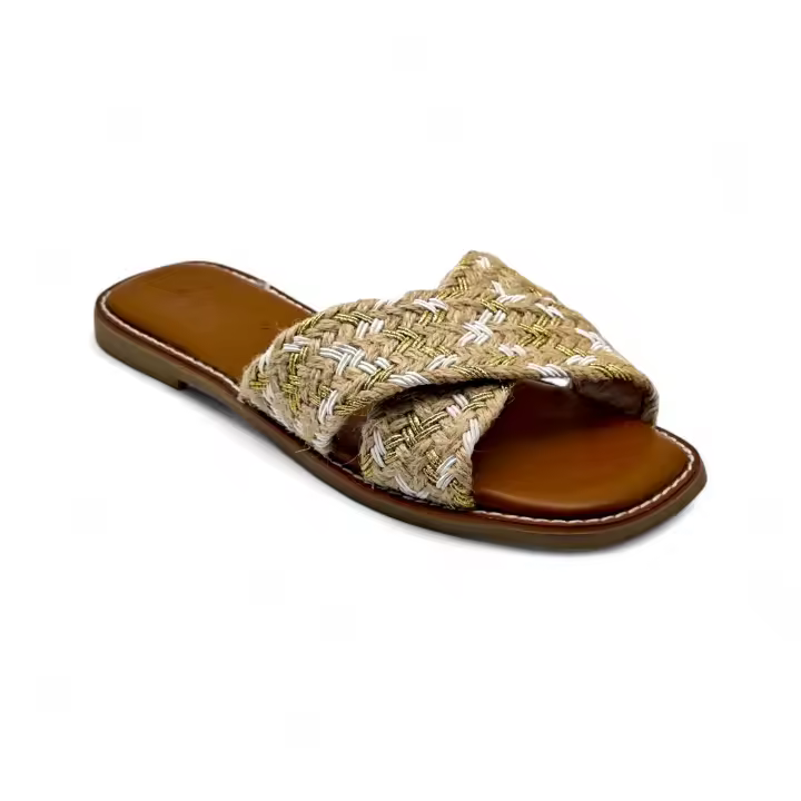 Calzados soraia, Sandalias Planas de Mujer con Tiras Cruzadas de Yute, Diseño Artesanal Estilo Boho, Suela Flexible y Cómoda, Sandalia Abierta de Verano para Playa, Paseo o Uso Diario Playa Playa - 1