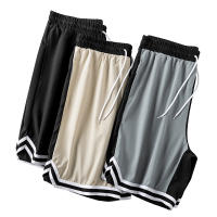 Shorts De Baloncesto Para Hombres Con Patrón Colorblock Y Rayas Secado Rápido Cintura Con Cordón Bolsillos Para Gimnasio Y Running - details 3