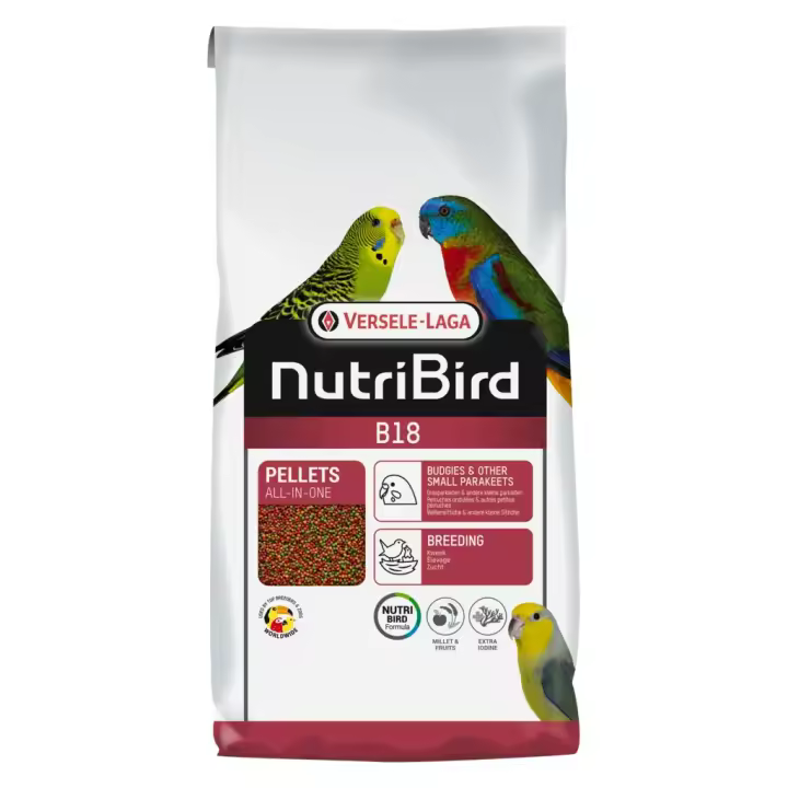 NutriBird B18 Versele laga , 3kg, Alimento de Agapornis Periquitos Comida de Pájaros - 1