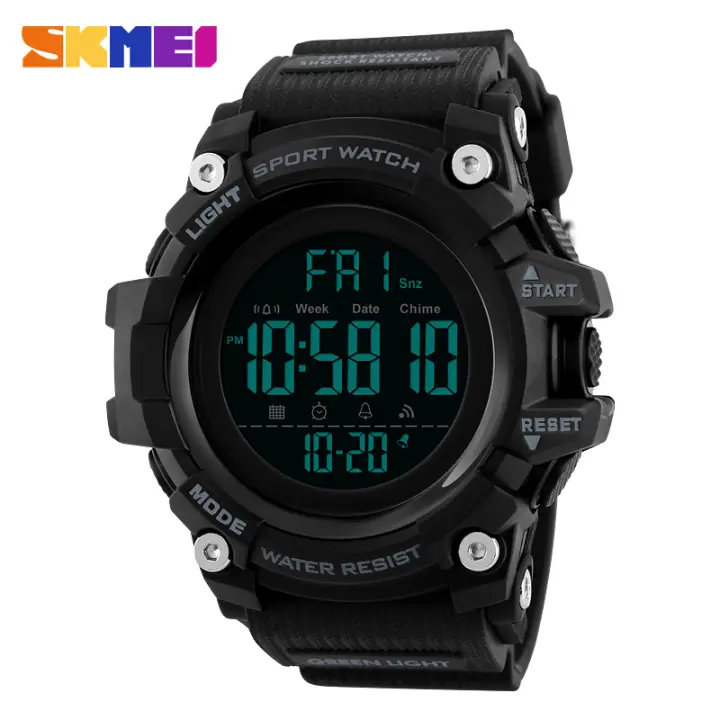 Reloj Deportivo Digital SKMEI 1384 Para Hombre Resistente Al Choque Y Al Agua Con Cronógrafo Cuenta Regresiva Luz Trasera Estilo Suave - 1