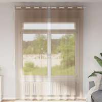 vidaXL Cortinas de gasa con ojales 2 uds en color Azul real/Rosa/Marrón claro y más | protección solar decorativa para ventanas hogar oficina dormitorio fácil de instalar - details 2