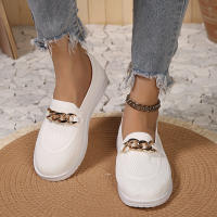 Zapatillas Planas De Mujer Con Cadena De Metal Tallas Grandes 43 Transpirables De Malla Antideslizantes Casual Verano - details 4