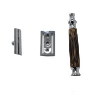 Cuchilla De Seguridad De Lujo Con Mango De Bambú Para Barbero Hombre Herramienta De Cuidado Del Cabello Y Barba Manual - details 0