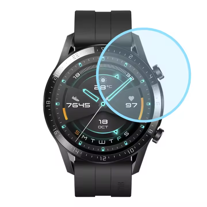 Actecom Protector de pantalla compatible con Reloj Huawei Watch GT2 46mm Cristal Templado Premium 9H Smartwatch - 1