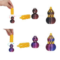 Juguete Antiestrés Passthrough De 3D Imprimido Pirámide Imposible Con Cono Espiral Decoración De Escritorio De Árbol De Navidad Juguete Interactivo Para Alivio Del Estrés - details 2