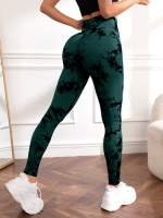 Treguas De Yoga Para Mujer Con Cintura Alta Y Sin Costuras Leggings De Gimnasio Fitness Y Ejercicio Talla Verdadera Treguas De Dibujos Atrilados - details 3