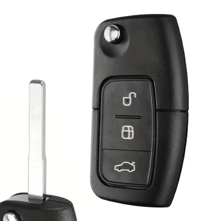 Carcasa De Llave Blank Para Coche Ford Focus Fiesta C-Max 3 Botones Flip Plegable Cubierta Para Claves Sin Programar - 1