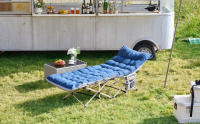 Cama de Campamento Plegable con Colchón de 150 kg, Carga de Cama de Camping con Bolsa de Transporte Marco de Metal - details 0