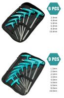 Juego De Llaves Allen 6/9 Pcs Hexagonales Con Mango Tratamiento CR-V Para Reparación Doméstica Incluye Bolsa De Almacenamiento Herramientas Multifuncionales Antideslizantes - details 3