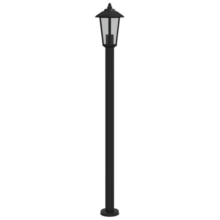 vidaXL Farola de exterior de acero inoxidable 120 cm Color Negro,  Plateado, y mas - 1