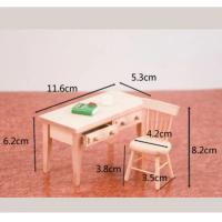 Muebles De Casa De Muñecas a Escala 1:12 Miniatura De Libro Y Escritorio Modelo De Decoración Para Mesa Material De Madera - details 5
