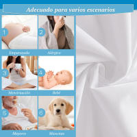 Decodeko.com: compra online de mubles,Sabanas, Mantas... Protector De Colchon Funda con altura 27 cm Transpirable con Cremallera 100 Microfibra, Protector Tacto Liso y Suave, Fabricado en ESPAÑA - details 5