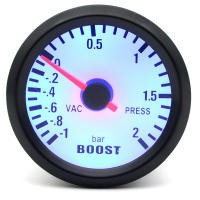 Gauge De RPM Y Tensión Con LED Azul En Caja Negra 2''52mm Para Medición De Temperatura De Aceite Y Presión De Aceite ABS Metálico - details 3