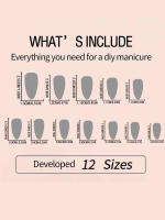 24PCS Uñas Postizas RTAUG Estilo Stiletto Con Largos Bowknot Negro Y Plateado Dissimétricas Cubiertas De Polvo Conjunto De Uñas Falsas Para Fiesta Y Verano - details 11