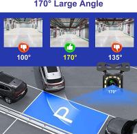 Cámara De Retrovisora Para Coche GRANDnavi Impermeable Con Enlace De Parkin Imagen En Color HD Ángulo Amplio De 170 Grados - details 2