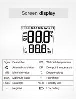 Medidor De Temperatura Y Humedad Digital LCD -20-60°C Termómetro Punto De Neblina/Hygrometer Manuales Para Uso Doméstico - details 12