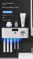 Set De Organizador Para Baño Con Soporte De Dientes Eléctricos Y Desinfección UV Secado Montaje En Pared Incluye Pasta De Dientes - details 2