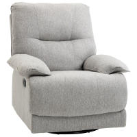 HOMCOM Sillón Reclinable de Salón Sillón Relax Reclinable Manual Tapizado en Tela con Reposapiés Carga 160 kg para Personas 150-190 cm 89x98x101 cm Gris - details 0