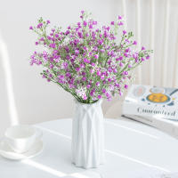 5 Tenues De Flor Artificial Gypsophila Para Boda Navidad Decoración De Hogar Vaso Fotografía Propiedad Color Simulación Plantas Material Plástico - details 8