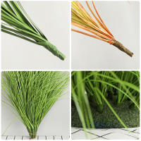 1PC Decoración De Plantas Verdes Falsas Para Escena De Boda Caudal De Perro Con Paja De Ajo Y Cattail Adorno De Interior Para Mesa - details 8