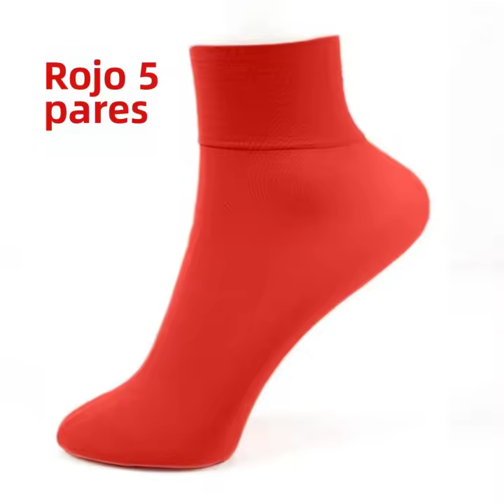 Calcetines De Nylon Grueso Para Otoño E Invierno Calcetines De Color Sólido Para Mujer Y Hombre Calcetines De Tobillo Anchos Para Damas Y Señoras Calcetines De Moda Pack De 1/5/10 Pares - 1