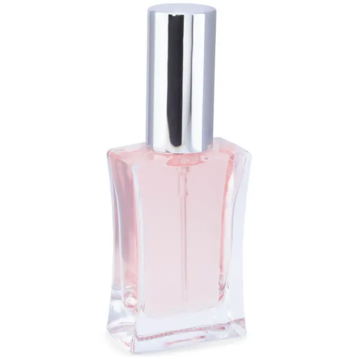 Frasco Perfume  Silueta Cristal con Pulverizador Plateado | Envase Recargable para Perfumes Caseros | Diseño Elegante - 1