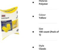 3m Ear Classic Ear Plugs, 50pairs Packed In Pairs, Yellow, Snr  28db, Ear Defenders  2025rui - details 2