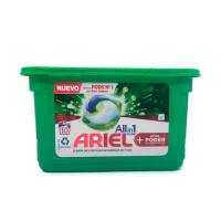 ARIEL Detergente all in 1 + extra power quitamanchas, extra limpieza, 10 cápsulas, soluble incluso en agua fría - details 0