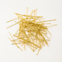 100pcs Alfileres De Cabeza Redonda Pintados De Oro 14K 18K 16-50mm Para Fabricación De Joyas Encuentros De Metal De Cobre Planos Con Ojo Suministros Para DIY - details 11