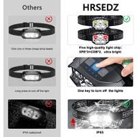Linterna Frontal LED Recargable 1200 Lumen Con Sensor De Movimiento Impermeable Para Camping Al Aire Libre Pesca 360° Ángulo De Haz - details 5