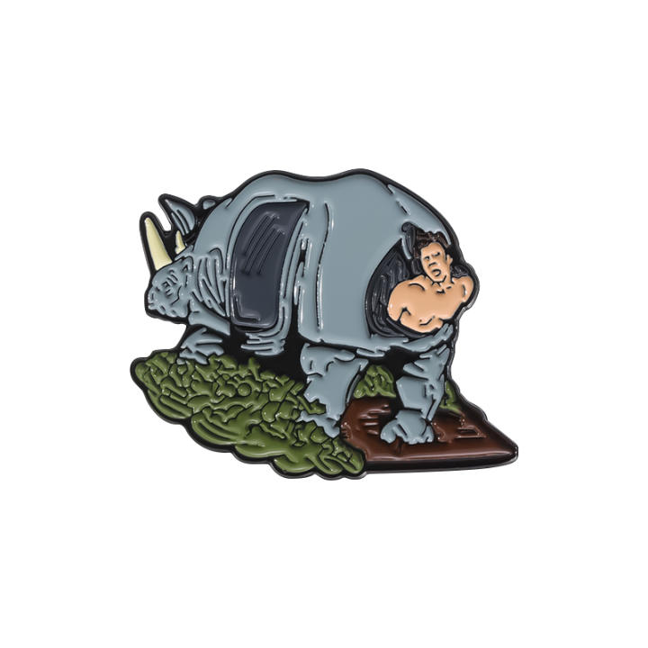 Broche De Enamel Ace Ventura Rhino Pin DivertidoInspiración Película Clásica Fragmento Metálico Broche De Pecho Regalo Para Amigos Unisex