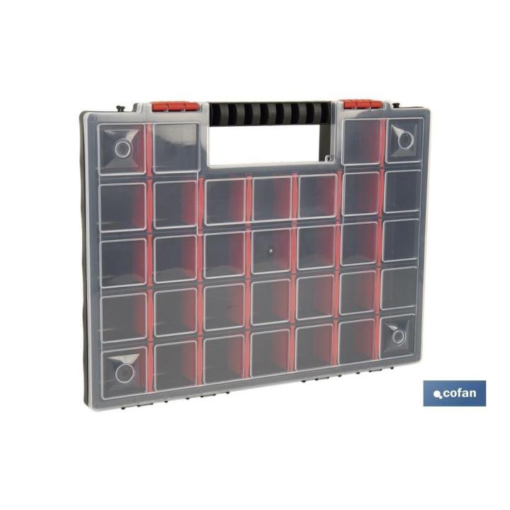 Estuche organizador 32 compartimentos 399 x 303 x 50 mm