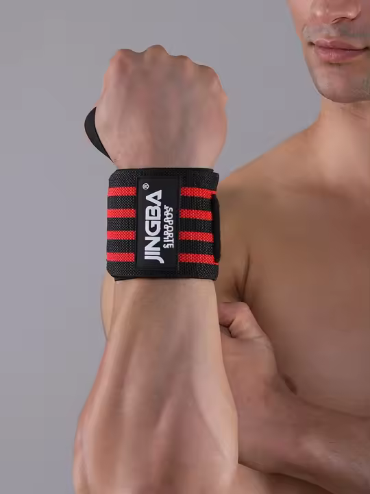 1 Pc Soporte De Muñeca Para Hombres Y Mujeres Músculos De La Muñeca Almohadilla De Soporte De Pesas Rojo Para Adultos Mayor De 13 Años - 1