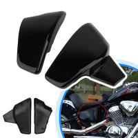 Cubiertas Laterales De Batería Para Motocicleta En Negro Para Honda VLX600 VT600 C CD Shadow Steed VT400 1999-2008 Guardia De Parachoques De Aluminio ABS - details 1