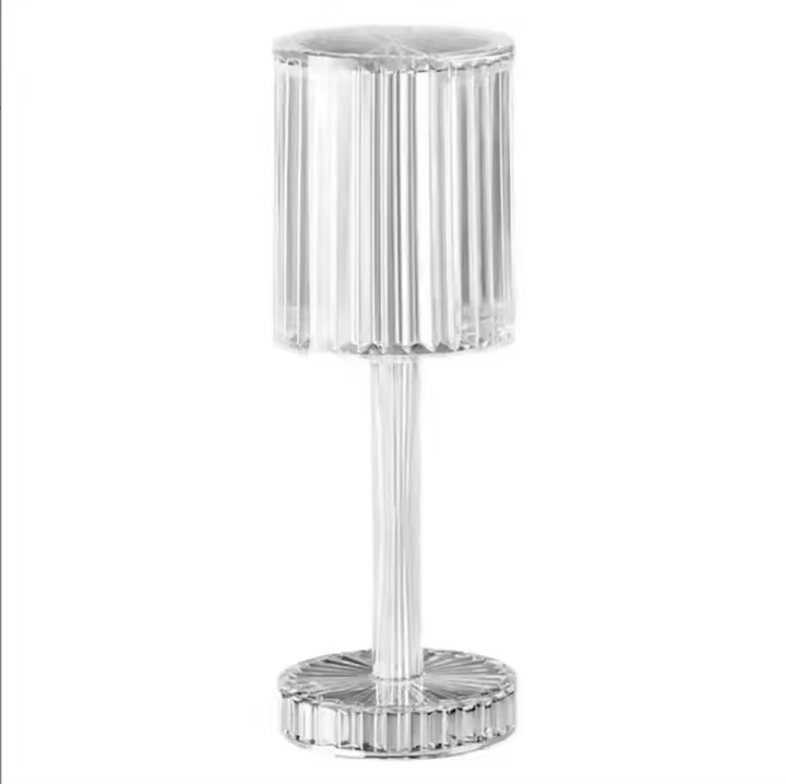 Lámpara de Mesa de Cristal, Lámpara Diamante LED de Mesita de Noche RGB de 16 Colores Acrílico. Luz Ambiental Recargable, Táctil, con Control Remoto para Dormitorio, Sala de estar, Comedor. - 1