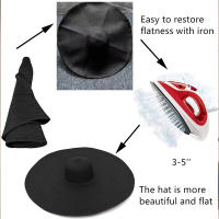 Sombrero De Sol Para Mujer Y Hombre Color Sólido De Moda Con Rhinestone 14cm Grande Paja Resistente Al Sol Plegable Para Playa Y Viajes - details 46
