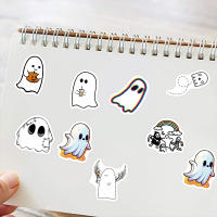 100pcs Pegatinas De Fantasma Lindo Impermeables Para Botella De Agua Y Portátil Pegatinas Pequeñas De Fantasma Divertido Para Decoración - details 9