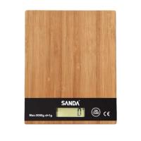 Báscula digital para cocina de madera bambú  SANDA, hasta 5000g.alta precision,Balanza eléctrica de madera bambú - details 3