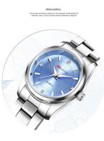 Reloj De Lujo Para Mujer 29mm Moda Acero Inoxidable Con Diamantes Rosa Minimalista Reloj De Pulsera Para Niña Viajes Al Aire Libre - details 0