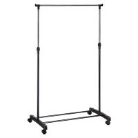 Perchero de Pie con Ruedas, Acero Inoxidable, DOBLE 80x43x90 a 160 cm, Perchero de Ropa Burro, Estructura Metalica Extensible, Organizador de Perchas y Ropa - details 1