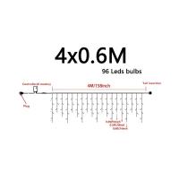 Guirnalda De Luces LED Para Exterior 4x0.6m Decoración De Navidad Para Patio Fénix De Hadas Cinta De Luces Para Bodas Y Jardines - details 10